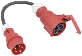 AS Schwabe 61376 Áram Átalakító kábel 16 A Fekete 0.3 m H07RN-F 5G 2,5 mm²