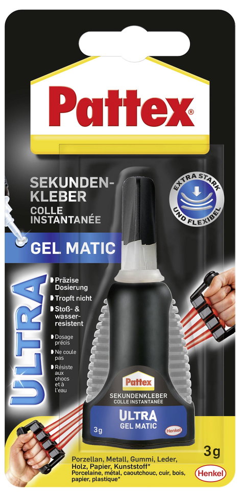 Pattex rugalmas vízálló ragasztó 3g Pattex Ultra Gel PSG3C 2. kép
