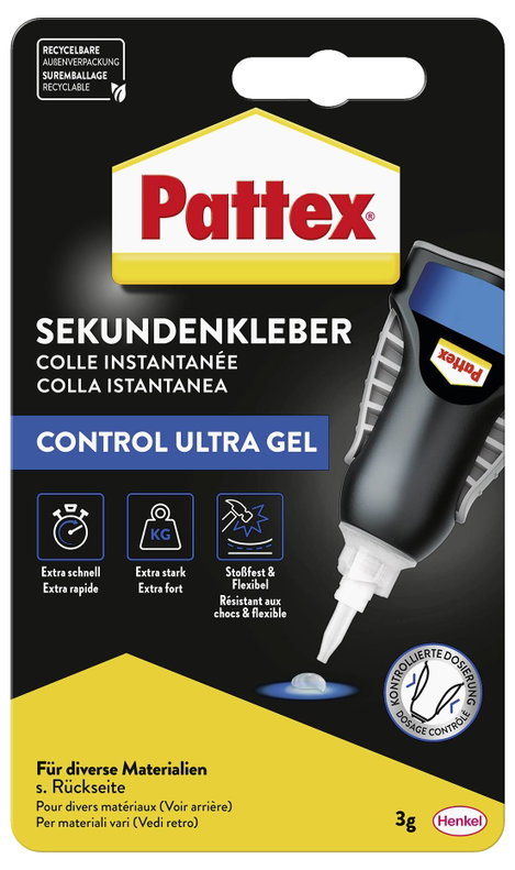 Pattex rugalmas vízálló ragasztó 3g Pattex Ultra Gel PSG3C 3. kép