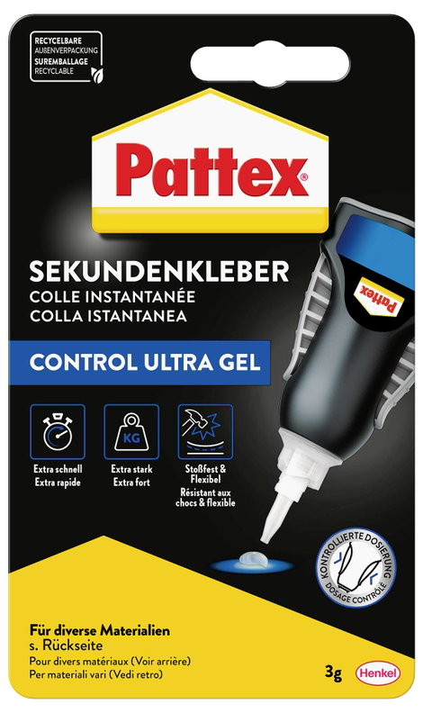 Pattex rugalmas vízálló ragasztó 3g Pattex Ultra Gel PSG3C 5. kép
