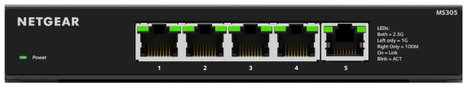 NETGEAR MS305 Hálózati switch, RJ45 5 port 2.5 GBit/s