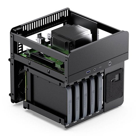 Jonsbo N2 Mini torony Számítógép ház, Gaming doboz Fekete 8. kép
