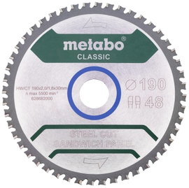 Metabo 628684000 Körfűrészlap 190 x 30 mm Fogak száma (collonként): 48 1 db