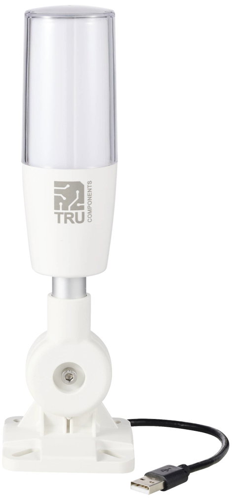 TRU COMPONENTS Jelzőoszlop szirénával TC-11219040 TC-ONN-M4T-USB LED Piros, Sárga, Zöld, Kék, Fehér,