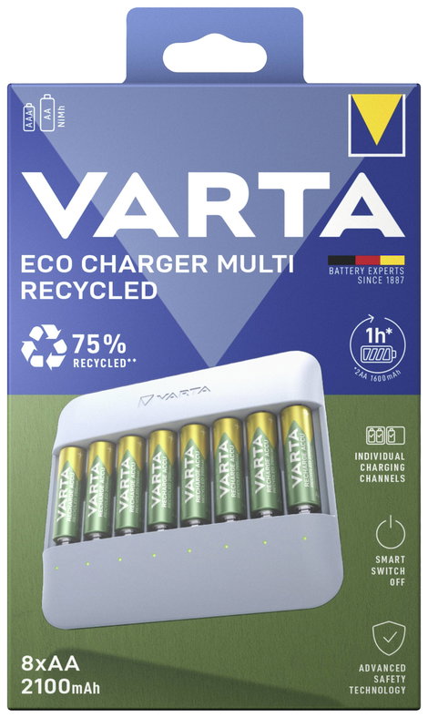 Varta Eco Charger Multi Hengeres akku töltő NiMH Mikro (AAA), Ceruza (AA) 2. kép