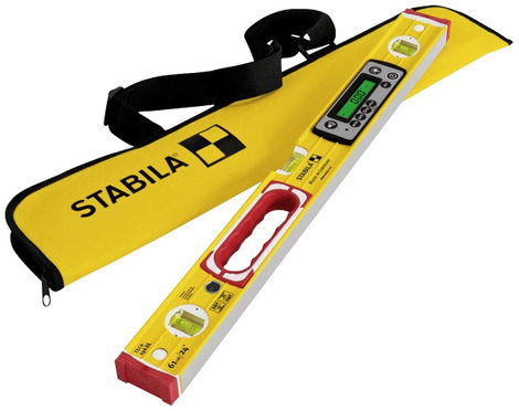 Stabila TECH 196 DL 19829 Digitális vízmérték csúszásgátlóval, táskával 61 cm 0.5 mm/m