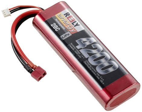 Reely Akkucsomag, LiPo 7.4 V 4200 mAh Cellaszám: 2 20 C Keménydoboz T-dugaszoló rendszer