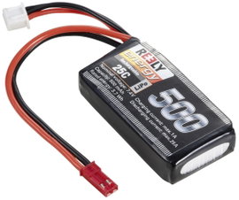 Reely Akkucsomag, LiPo 7.4 V 500 mAh Cellaszám: 2 25 C Soft doboz BEC