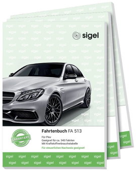 Sigel 513F3 DIN A5 álló Menetlevél Lapok száma: 64 Zöld, Fehér 3 db