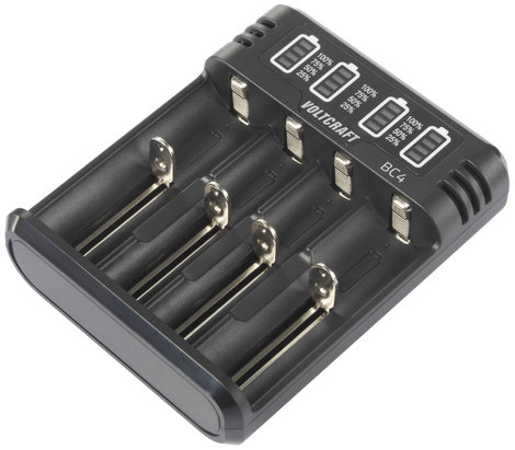 Hengeres akkutöltő Li-Ion, NiMH, VOLTCRAFT BC4