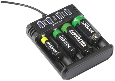 Hengeres akkutöltő Li-Ion, NiMH, VOLTCRAFT BC4 2. kép