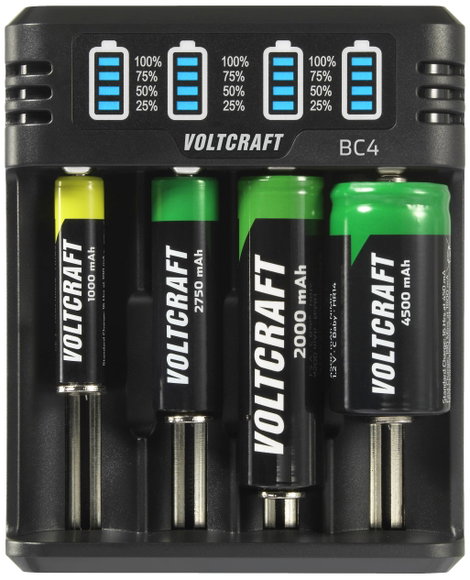 Hengeres akkutöltő Li-Ion, NiMH, VOLTCRAFT BC4 4. kép