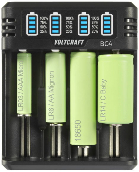 Hengeres akkutöltő Li-Ion, NiMH, VOLTCRAFT BC4 5. kép