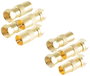 Shiverpeaks BS15-301114 F koax adapter készlet Aranyozott Csatlakozók: F csatlakozódugó, F alj, Koax bélyegkép