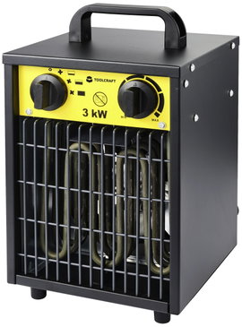 TOOLCRAFT TO-8578335 Ipari hősugárzó 3000 W Fekete-sárga