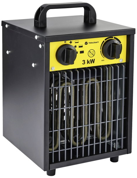 TOOLCRAFT TO-8578335 Ipari hősugárzó 3000 W Fekete-sárga 2. kép