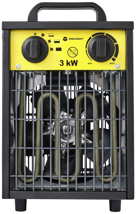 TOOLCRAFT TO-8578335 Ipari hősugárzó 3000 W Fekete-sárga 3. kép