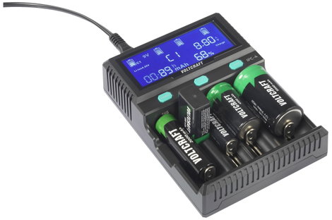 Hengeres akkutöltő és tesztelő Li-Ion, NiCd, NiMH, LiFePO4, VOLTCRAFT IPC-4 2. kép