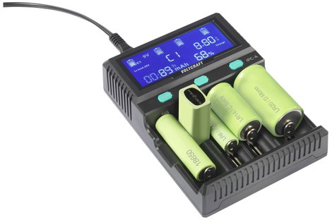 Hengeres akkutöltő és tesztelő Li-Ion, NiCd, NiMH, LiFePO4, VOLTCRAFT IPC-4 3. kép