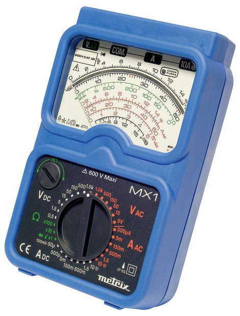 Metrix MX 1 Kézi multiméter analóg Fröccsenő víz ellen védett (IP54), Vízsugár ellen védett (IP65) C 2. kép