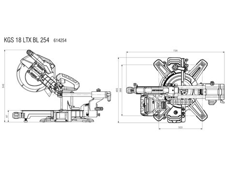 Metabo 614254920 Akkus fűrész akkuval, Töltővel 254 mm 30 mm 2. kép