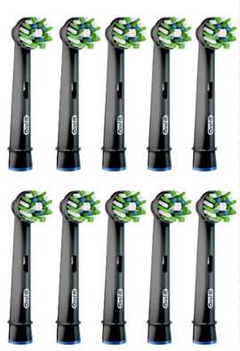 Oral-B Cross Action Feltűzhető fogkefe elektromos fogkeféhez 10 db Fekete