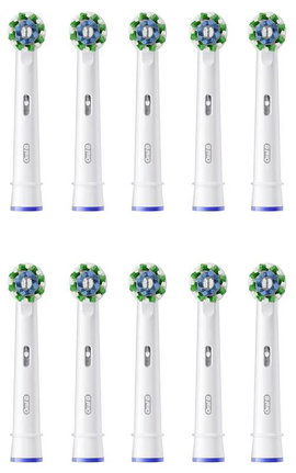 Oral-B Cross Action Feltűzhető fogkefe elektromos fogkeféhez 10 db Fehér