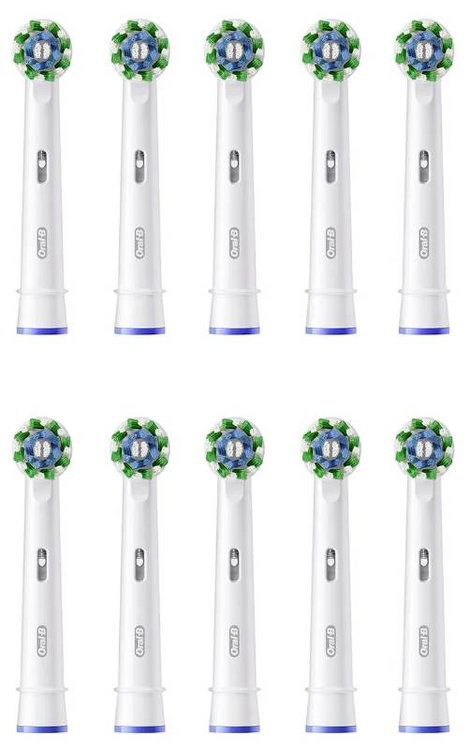 Oral-B Cross Action Feltűzhető fogkefe elektromos fogkeféhez 10 db Fehér