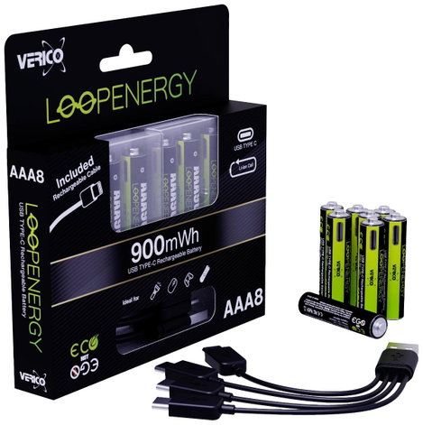 Verico LoopEnergy USB-C USB-C® akku Lítiumion 600 mAh 1.5 V 8 db 2. kép