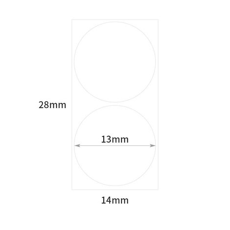 NIIMBOT Etikettek (tekercs) Ø 13 mm Fehér 220 db Véglegesen tapadó A2A08061801 Univerzális etikett 2. kép