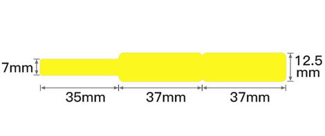 NIIMBOT Etikettek (tekercs) 72 x 12.5 mm Sárga 65 db A2K18638301 Kábel etikett 3. kép