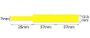 NIIMBOT Etikettek (tekercs) 72 x 12.5 mm Sárga 65 db A2K18638301 Kábel etikett 3. bélyegkép