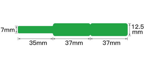 NIIMBOT Etikettek (tekercs) 72 x 12.5 mm Zöld 65 db A2K18638901 Kábel etikett 3. kép
