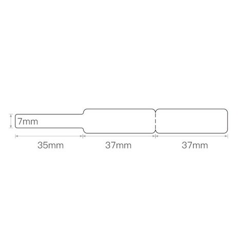 NIIMBOT Etikettek (tekercs) 72 x 12.5 mm Fehér 65 db A2K18638601 Kábel etikett 3. kép