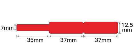 NIIMBOT Etikettek (tekercs) 72 x 12.5 mm Piros 65 db A2K18638001 Kábel etikett 3. kép