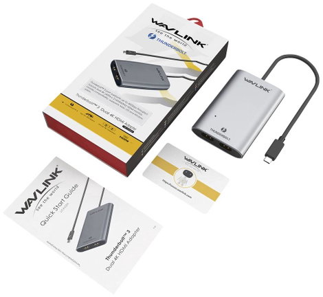 Wavlink WS-UTA02H Thunderbolt / HDMI Átalakító [1x Thunderbolt - 2x HDMI®] Space szürke Egyeres 50 c 3. kép
