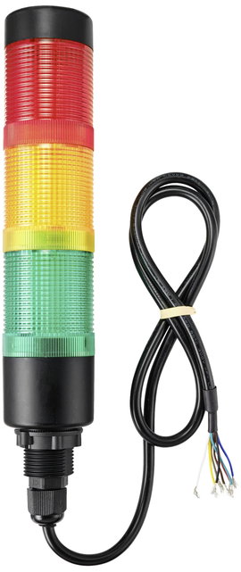 TRU COMPONENTS Jelző oszlop TC-11469364 LED Piros, Sárga, Zöld 1 db