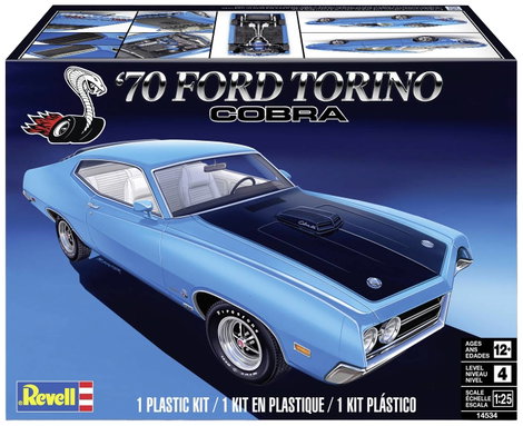 Revell 14534 1970 Ford Torino Cobra Autómodell építőkészlet 1:25 10. kép