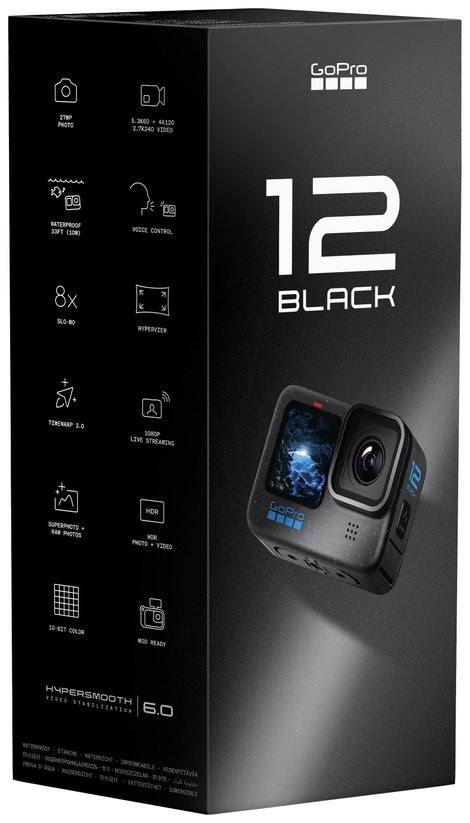 GoPro HERO12 Black Akciókamera 5.3K, 4K, 2.7K, Full HD, Bluetooth, Kettős kijelző, Timelapse/lassíto 13. kép