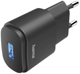 Hama USB-s töltőkészülék 6 W Beltér, Aljzat dugó Kimeneti áram (max.) 1200 mA Kimenetek száma: 1 x U