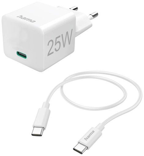 Hama USB-s töltőkészülék 25 W Beltér, Aljzat dugó Kimeneti áram (max.) 3000 mA Kimenetek száma: 1 x