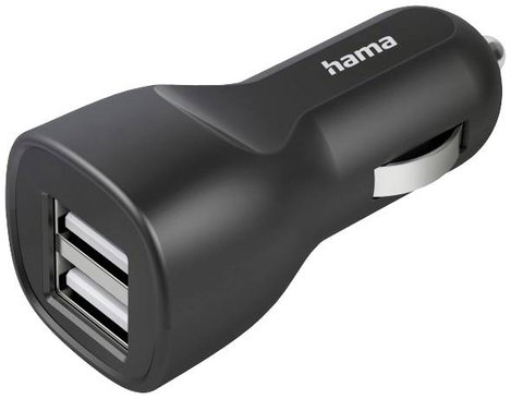 Hama USB-s töltőkészülék 12 W Személygépkocsi, Tehergépjármű Kimeneti áram (max.) 2400 mA Kimenetek