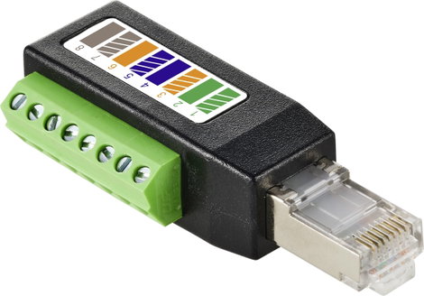 TRU COMPONENTS TC-11503196 TC-RJ45-TB Összekötő RJ-45 1 db