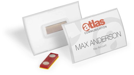 Durable 826019 Névtábla CLICK FOLD (Sz x Ma) 90 mm x 54 mm Mágnes 10 db 2. kép