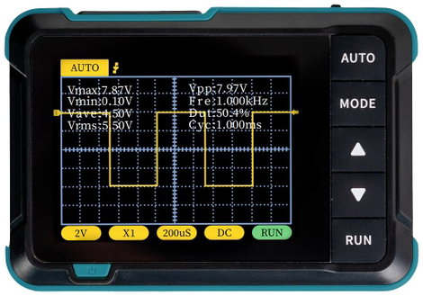Joy-it DSO-200 Digitális oszcilloszkóp 200 kHz Digitális memória (DSO), Kézi készülék 1 db 2. kép