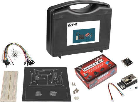 Joy-it Sensor Education Set Tárolótáskával, Breadboard-dal, Érzékelőkkel
