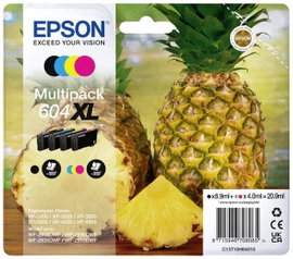 Epson Tinta T10H6, 604XL Eredeti Kombinált csomag Fekete, cián, bíbor, sárga C13T10H64010