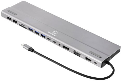 Renkforce Notebook dokkoló állomás RF-DKS-902 Alkalmas (márka): univerzálny Beépített kártyaolvasóva