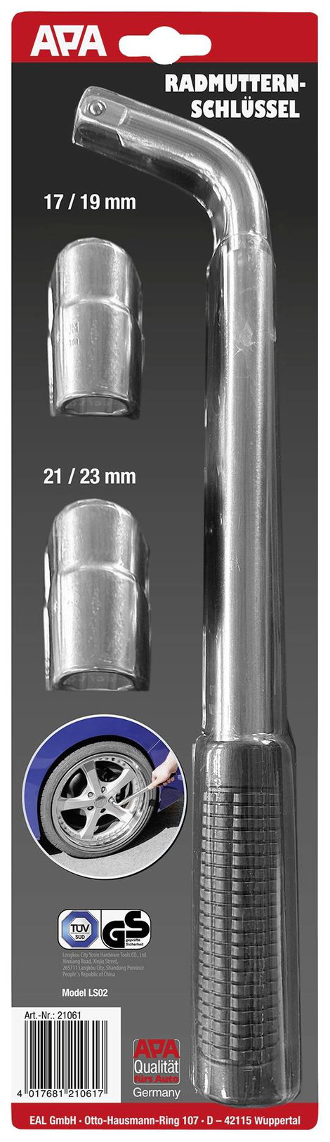 APA 21061 Ausziehbarer Radmutternschlüssel Kerékanyakulcs (H x Sz x Ma) 380, 530 mm, mm x 90 mm x 25 2. kép