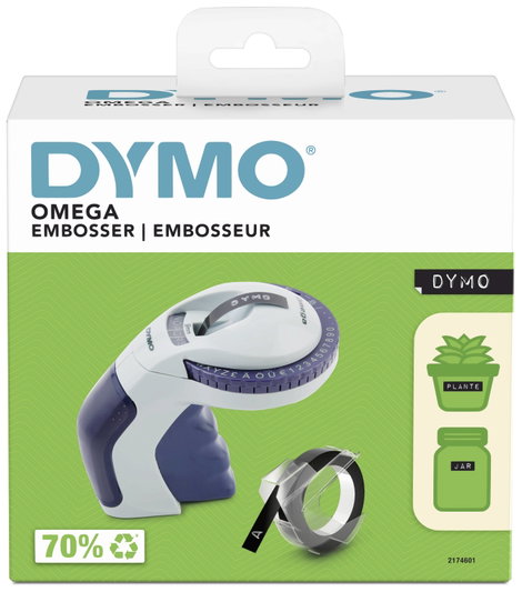 DYMO Omega Domborcímkéző Alkalmas feliratozó szalag: Dombornyomó szalag 9 mm 2. kép